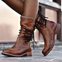 Elena | Borchie Western e Stivaletti Stringati da Donna