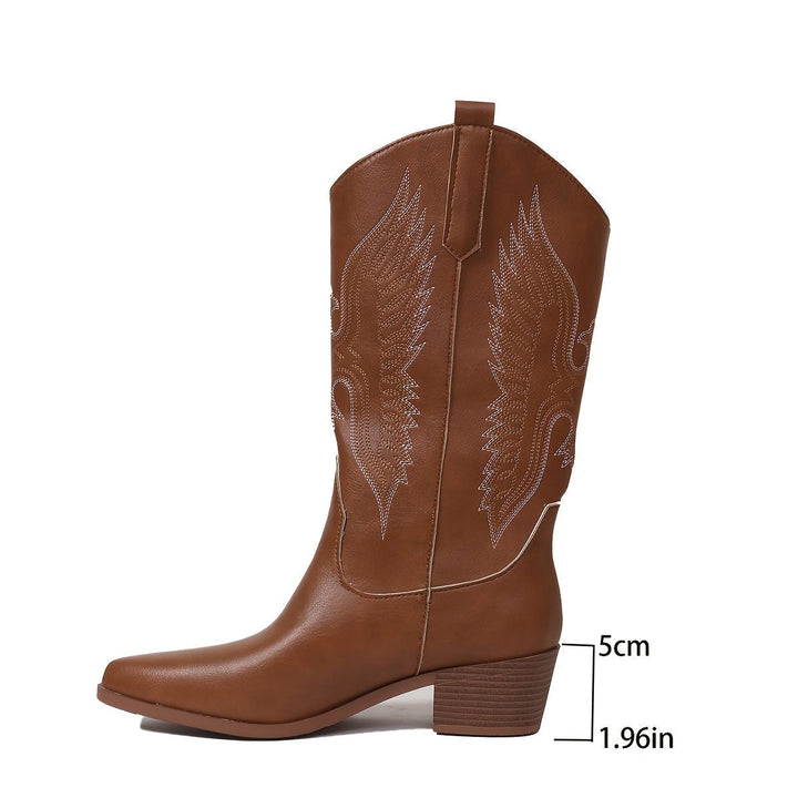 Beatrice | Knöchelhohe Western-Cowboystiefel für Damen mit Stickereien