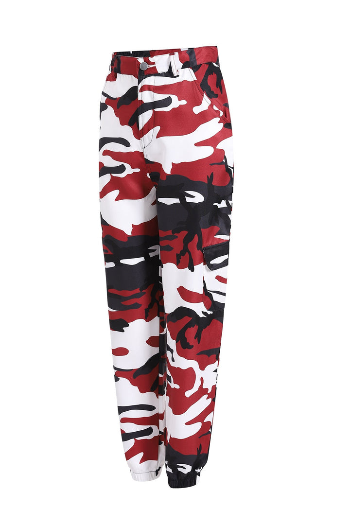 Klaudia | Trendige und bequeme Camouflage-Cargohose mit elastischem Bund