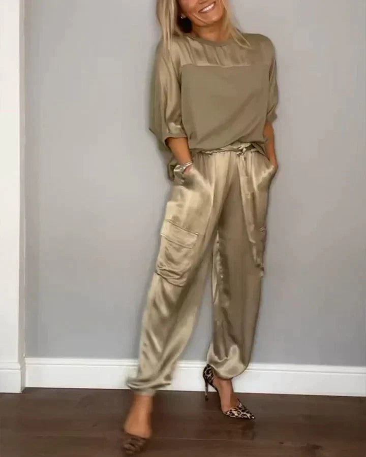Stephanie | Set a due pezzi in raso elegante e comodo