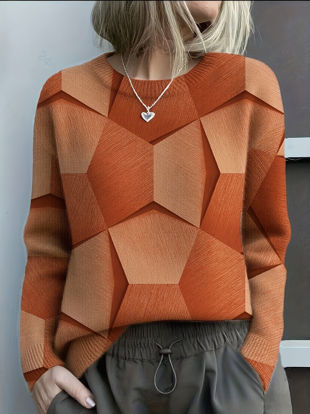 Senae | Pullover con Design Geometrico