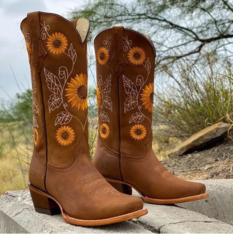 Giulia | Einzigartige und farbenfrohe Cowboystiefel mit weitem Schaft