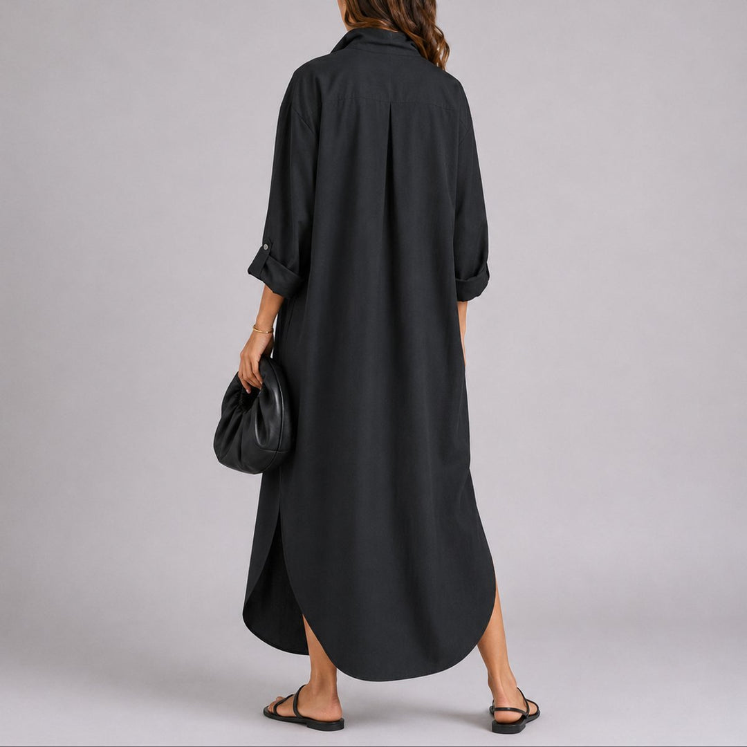 Alice | Elegantes Leinen-Maxikleid für eine Herbsthochzeit