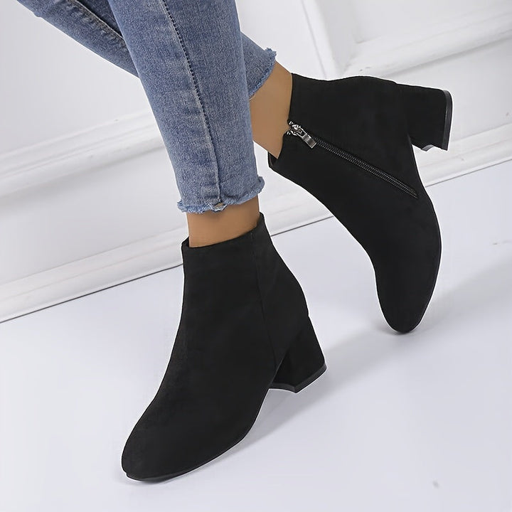 Julia | Suede-Look Chelsea Ankle Boots with Low Heel