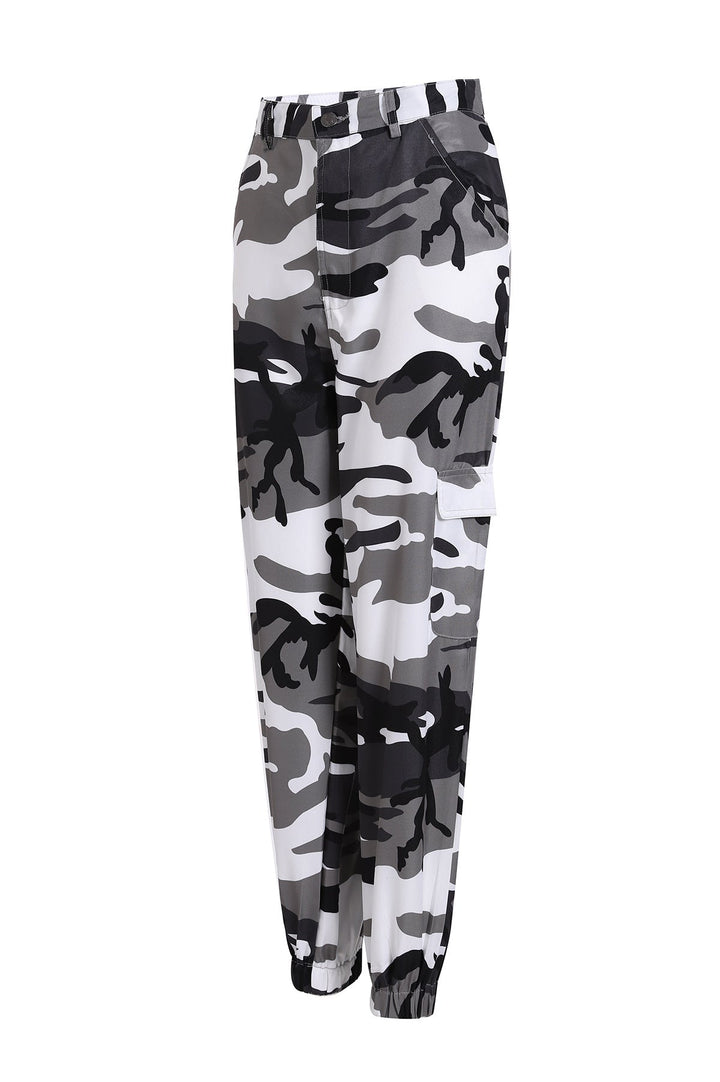 Klaudia | Trendige und bequeme Camouflage-Cargohose mit elastischem Bund