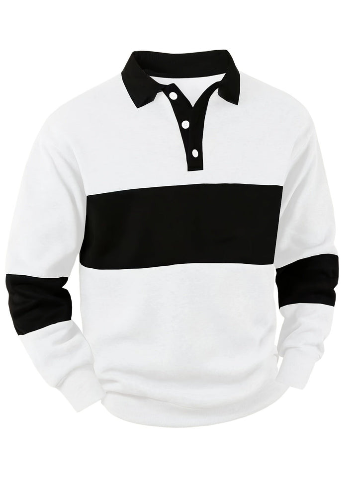 Grayson | Polo a Manica Lunga a Colori Alternati