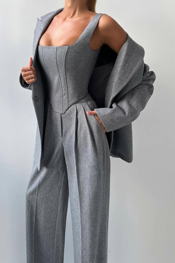 Arianna | Completo Donna a Tre Pezzi con Blazer Doppiopetto