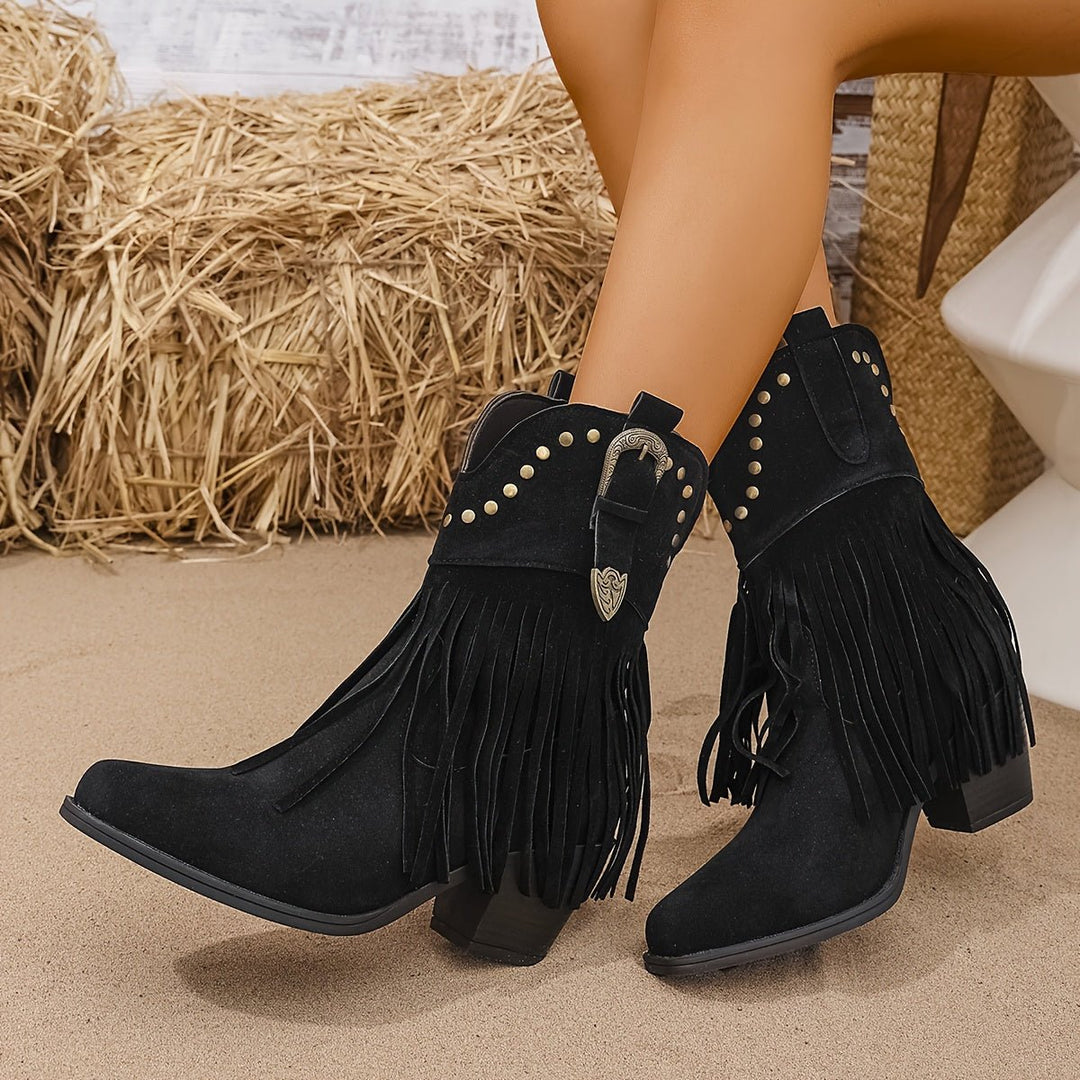 Nadine | Stivali da Cowboy Western da Donna con Frange e Borchie