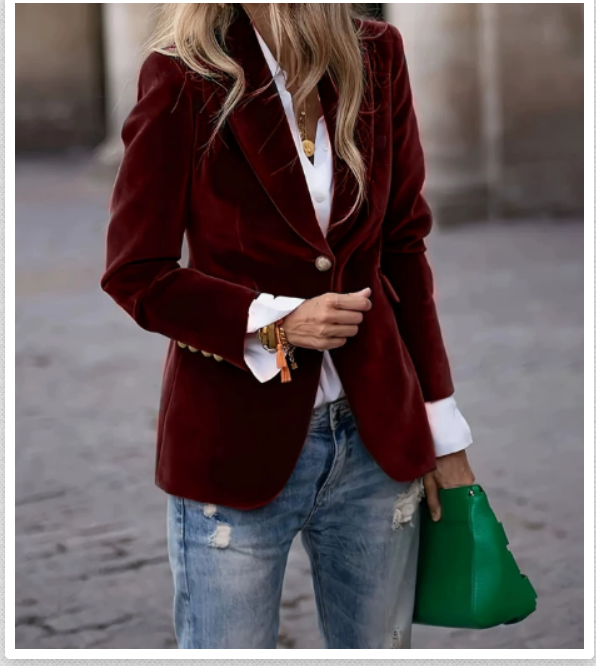 Julia | Blazer Donna in Velluto Elegante e Raffinato