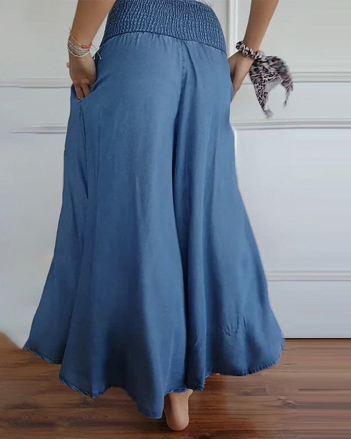 Juliane | Pantaloni Donna in Cotone Puro a Gamba Larga