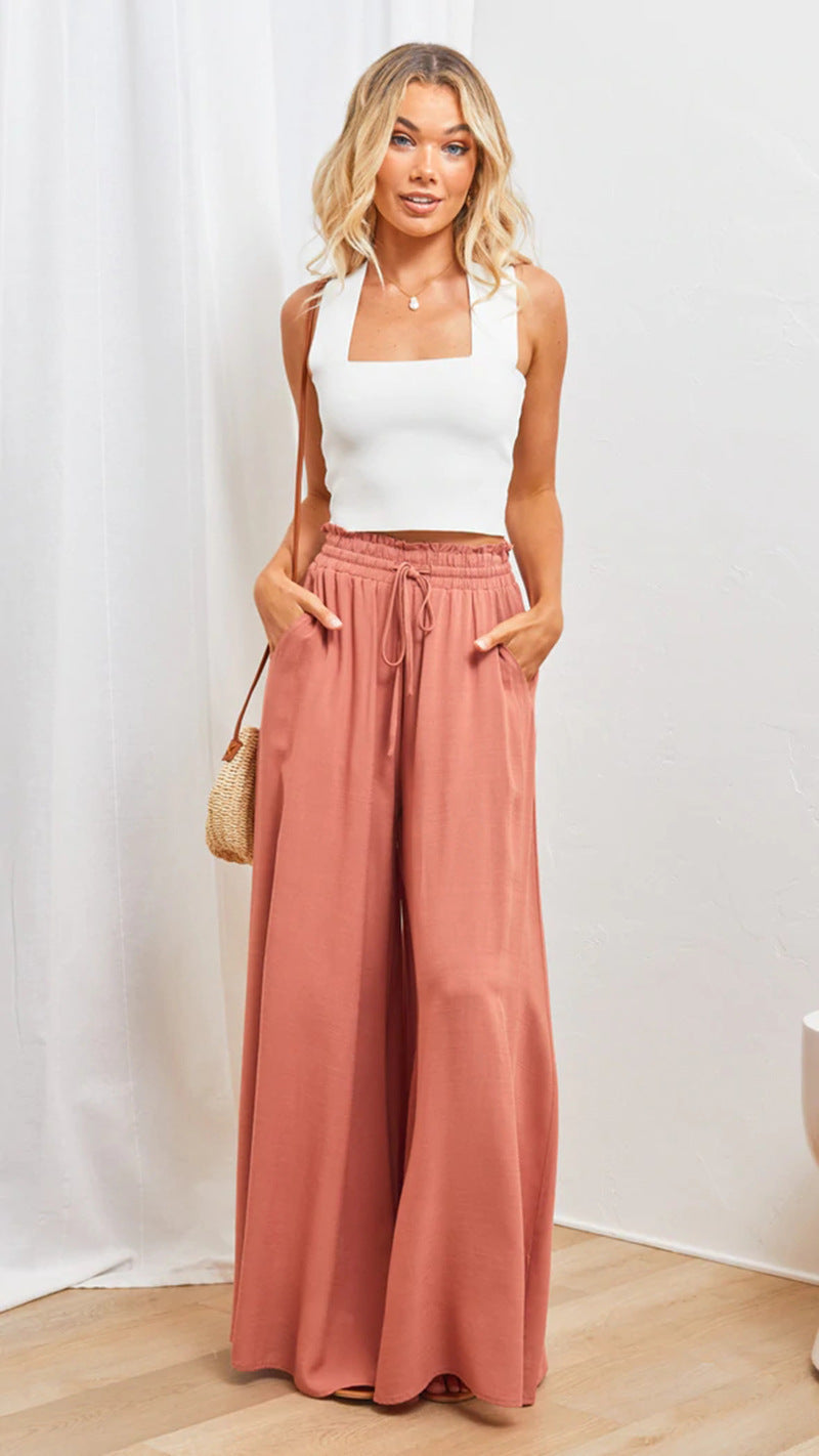 Aurora | Pantaloni Palazzo Donna Estivi a Gamba Larga