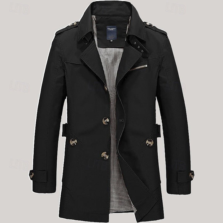 Lenny | Single-Breasted Trench Coat – Timeless Style for Men