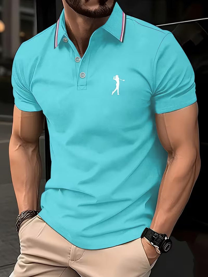 Arnold | Golf Shirt Casual a Maniche Corte con Stampa