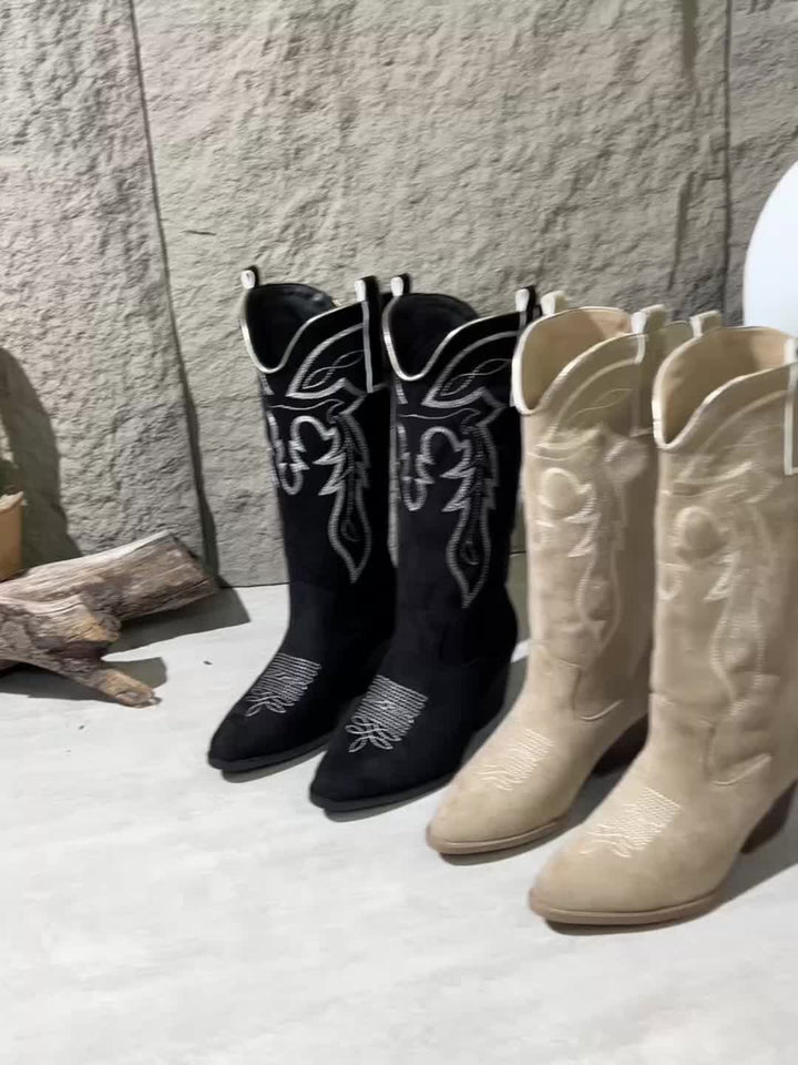 Camilla | Eleganti Stivali da Cowboy Western da Donna con Ricami