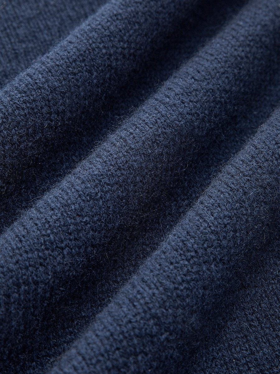 Amelie | 2-in-1 Sweater with Denim Collar and Metal Buttons