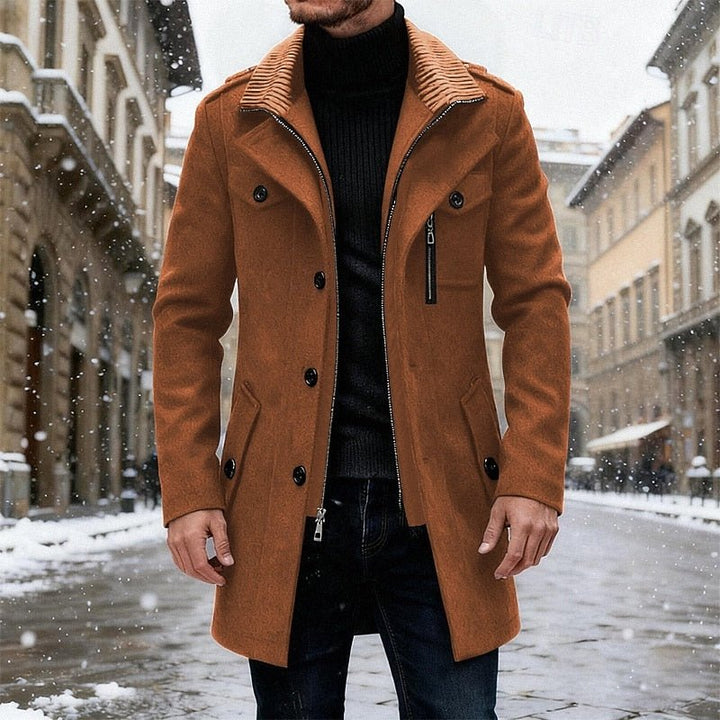 Bexley | Overcoat Elegante e Rifinito per Uomini