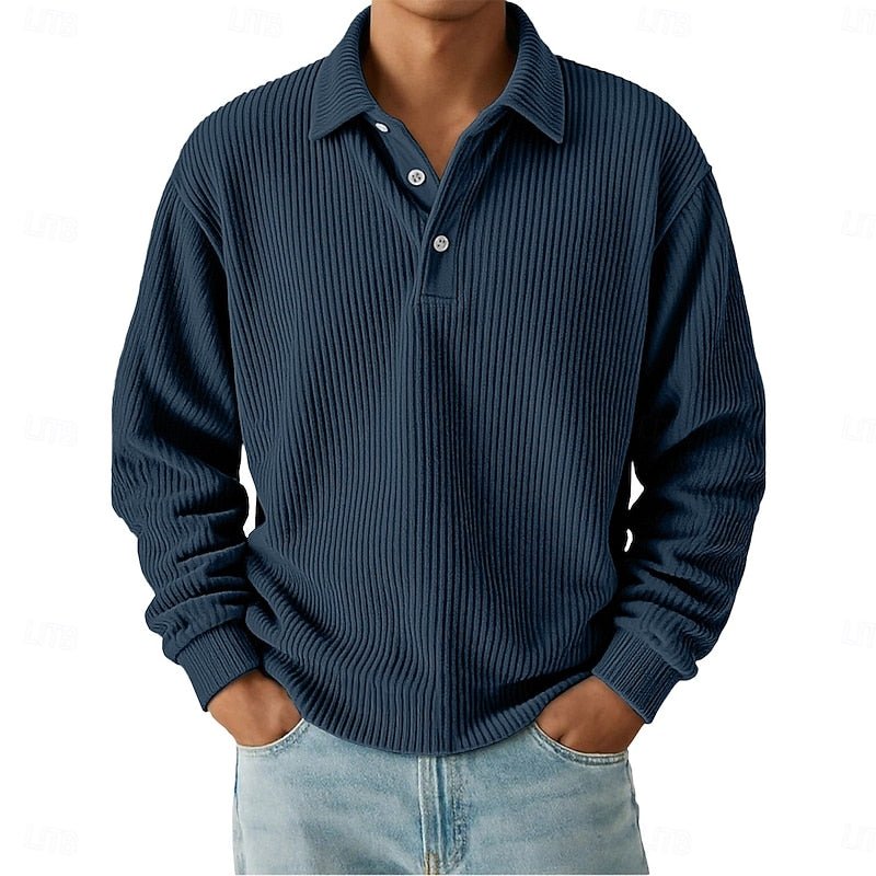 Wallace | Polo a Maniche Lunghe Testurizzate