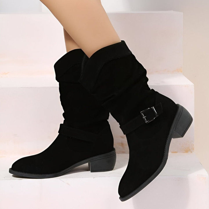 Camilla | Knielange Stiefel aus weichem Wildlederimitat