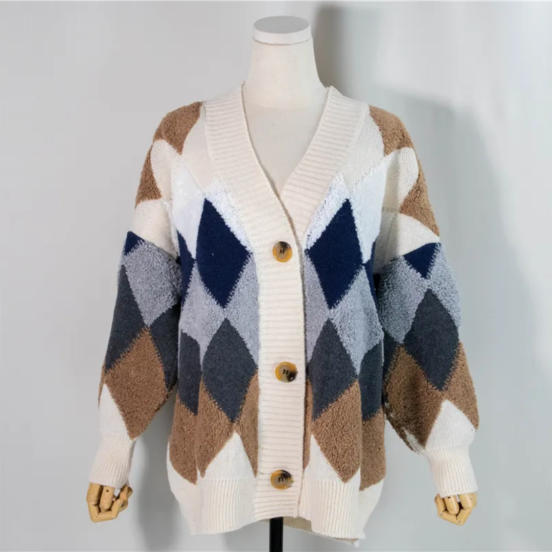 Alessia | Cardigan Oversize in Maglia con Bottoni Eleganti