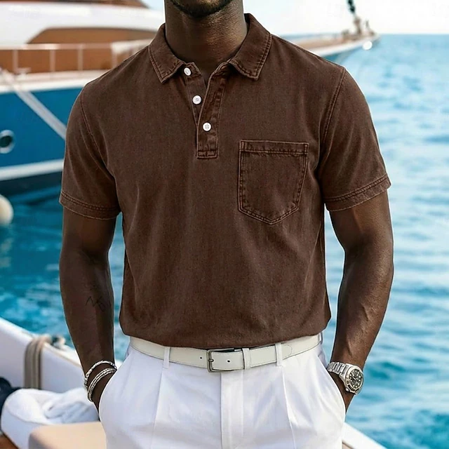 Vincent | Polo Shirt – Vintage-Washed Comfort for Men