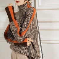 Evelyn | Maglione Dolcevita Oversize Pied de Poule