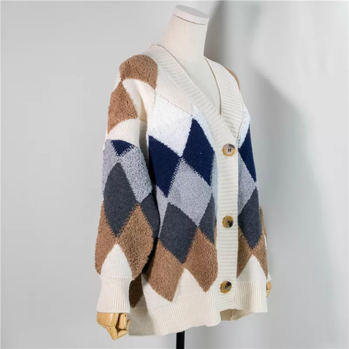 Alessia | Cardigan Oversize in Maglia con Bottoni Eleganti