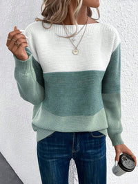 Harper | Maglione in Maglia Caldo con Design Color Block