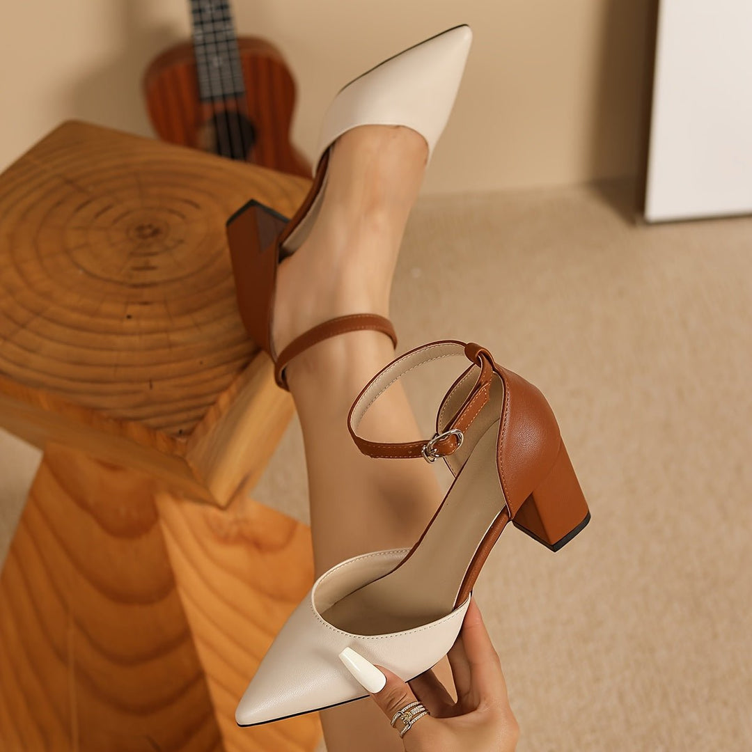 Marielle | Scarpe con Tacco a Strappo Bicolore