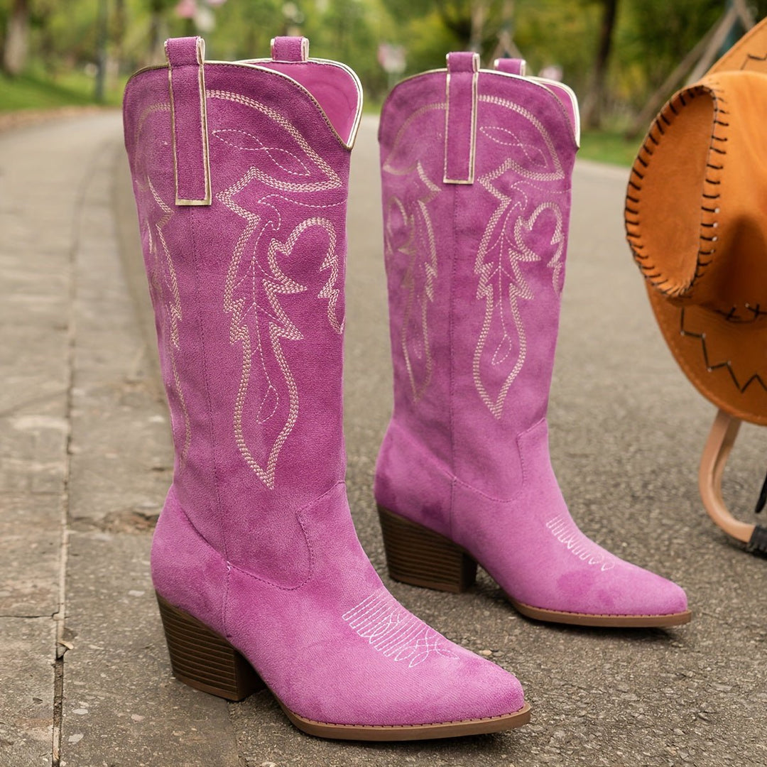 Camilla | Eleganti Stivali da Cowboy Western da Donna con Ricami
