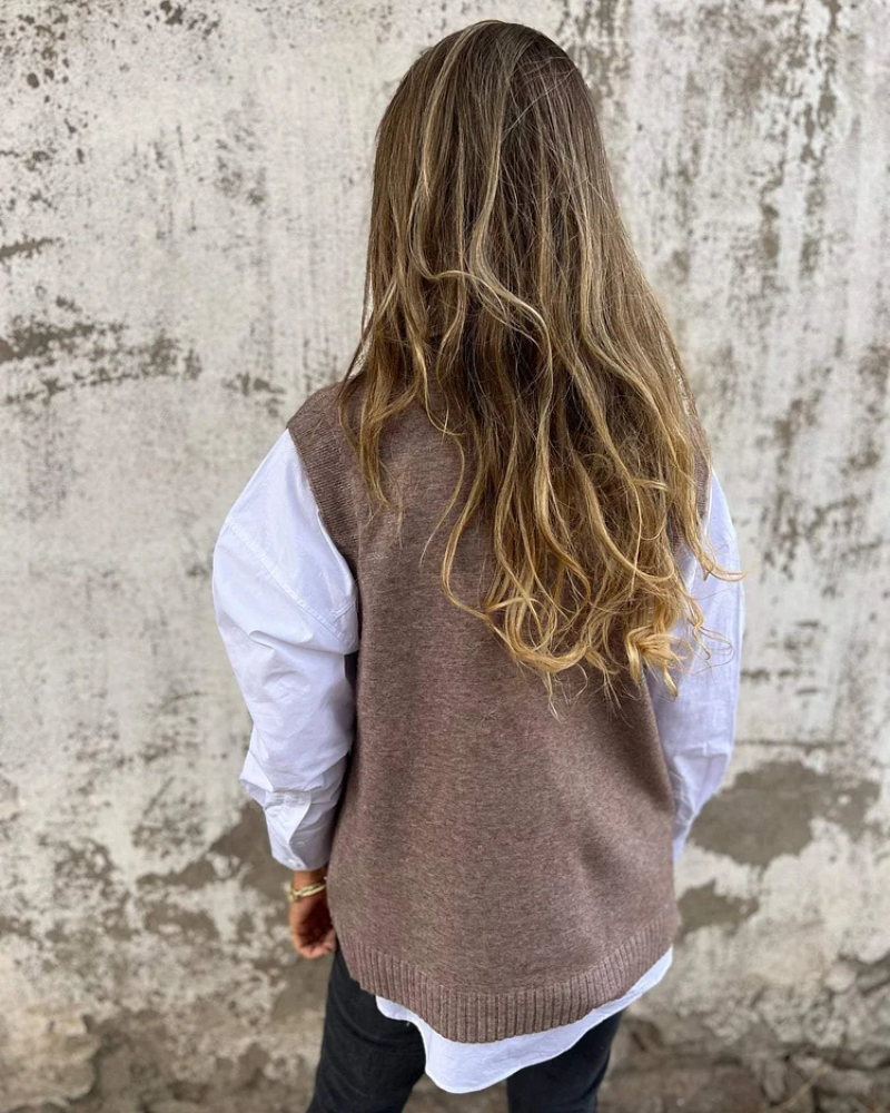 Sophia | Gilet Donna in Maglia Classica Elegante e Versatile