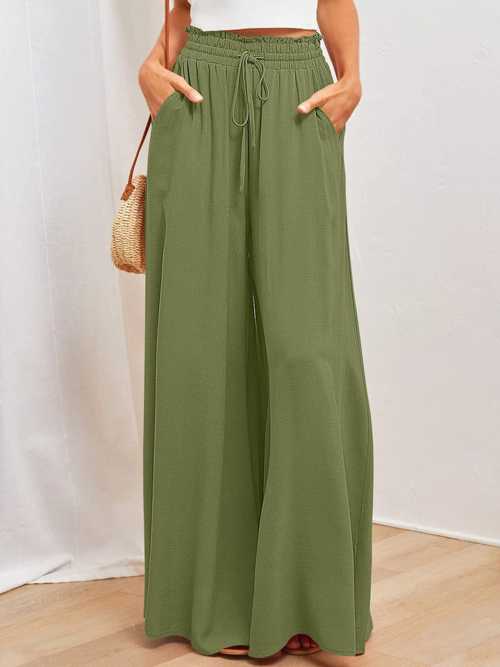 Aurora | Pantaloni Palazzo Donna Estivi a Gamba Larga