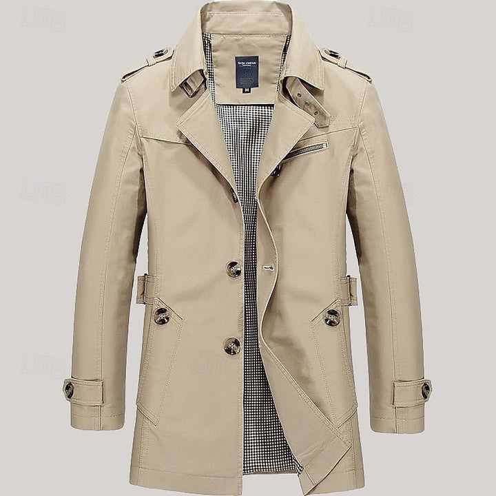 Lenny | Single-Breasted Trench Coat – Timeless Style for Men