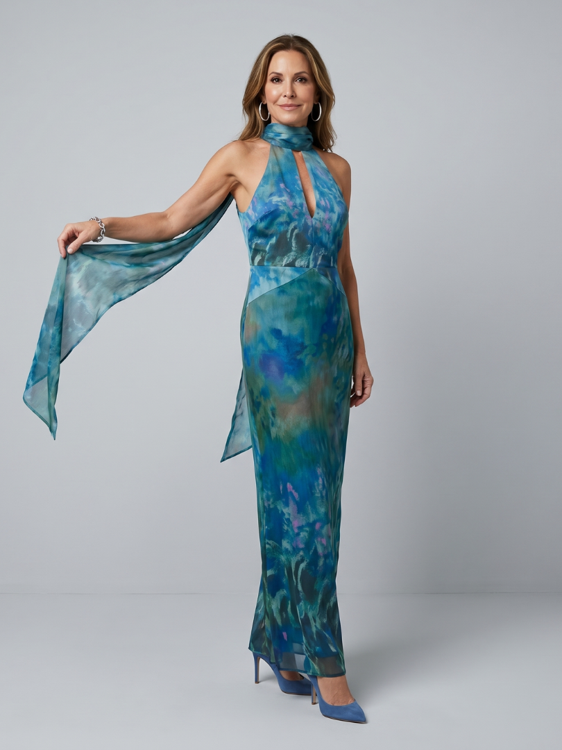 Juniper | Maxi Dress con Halter e Keyhole