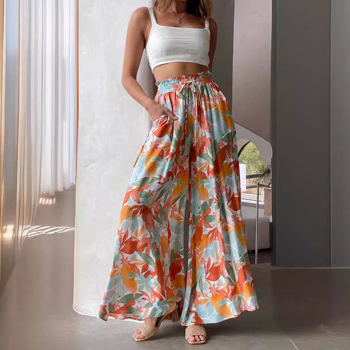 Aurora | Pantaloni Palazzo Donna Estivi a Gamba Larga