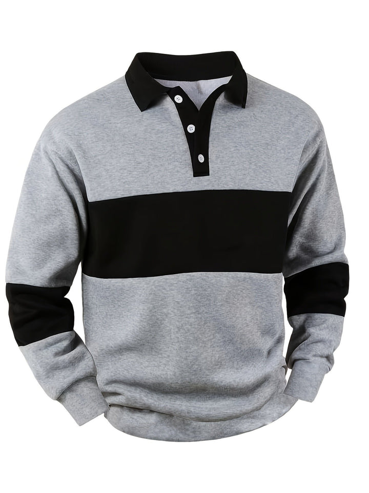Grayson | Polo a Manica Lunga a Colori Alternati