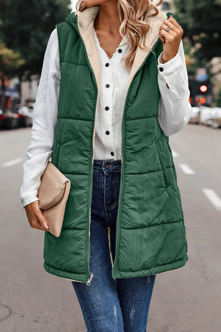 Valentina | Gilet con Cappuccio Caldo e Moderno