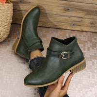 Serena | Chelsea-Stiefeletten mit Schnalle und niedrigem Blockabsatz