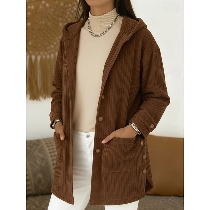 Joanna | Cappotto con Cappuccio e Bottoni