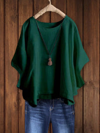 Aurora | Tunica Top Donna Casual con Scollo Rotondo e Maniche Dolman