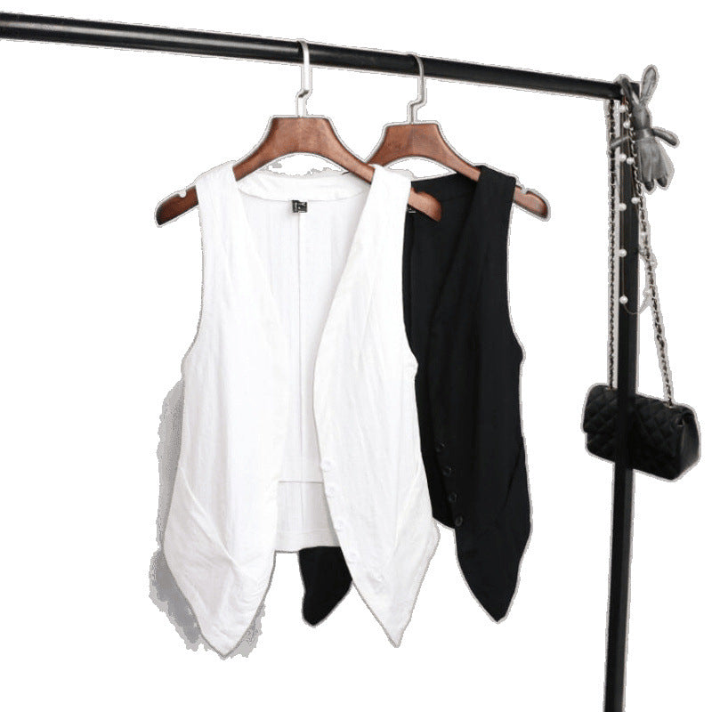 Isabella | Gilet Donna in Lino Elegante con Scollo a V