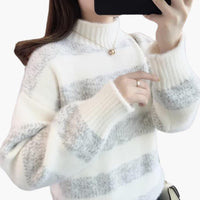 Valentina | Maglione Dolcevita A Righe Morbido E Versatile