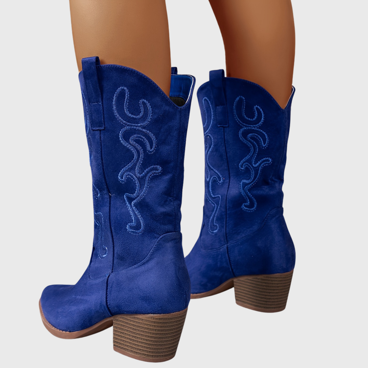 Valentina | Farbige und elegante Cowboystiefel mit weitem Schaft