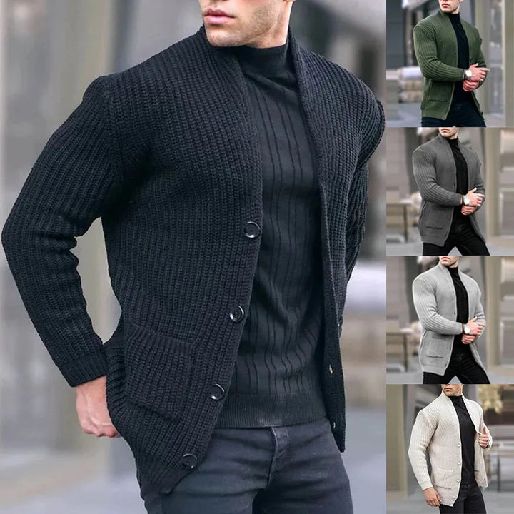 Oliver | Cardigan in Maglia Utility Moderno da Uomo