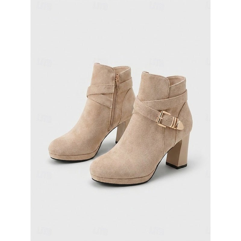Renata | Ankle Boots – Stile conTacco a Blocco con Cinturino