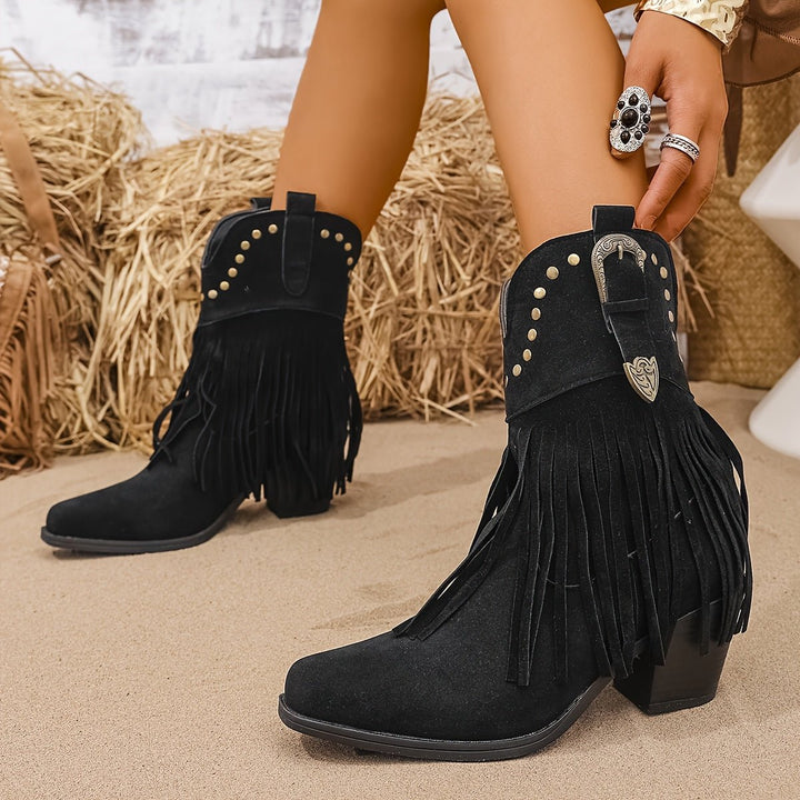 Nadine | Stivali da Cowboy Western da Donna con Frange e Borchie