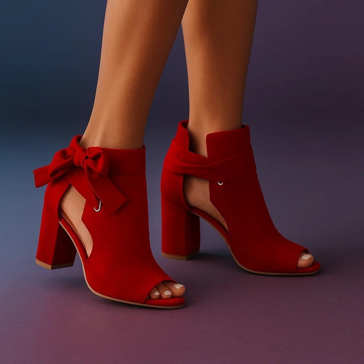 Marcella | Open Toe Heels – Elegante Stile con Nastro