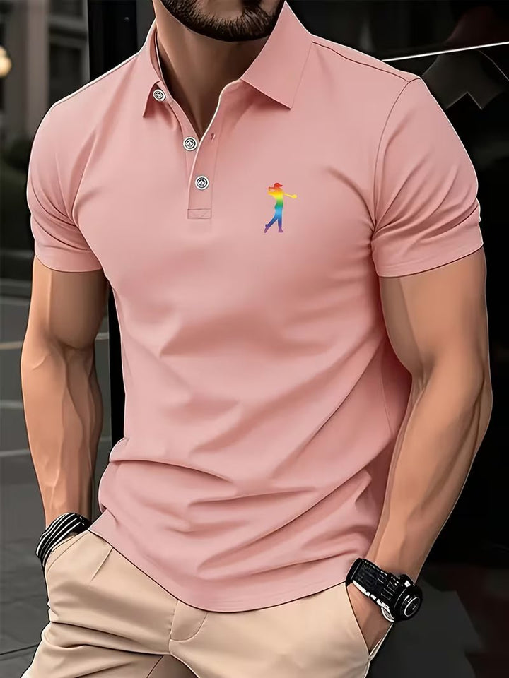 Arnold | Golf Shirt Casual a Maniche Corte con Stampa