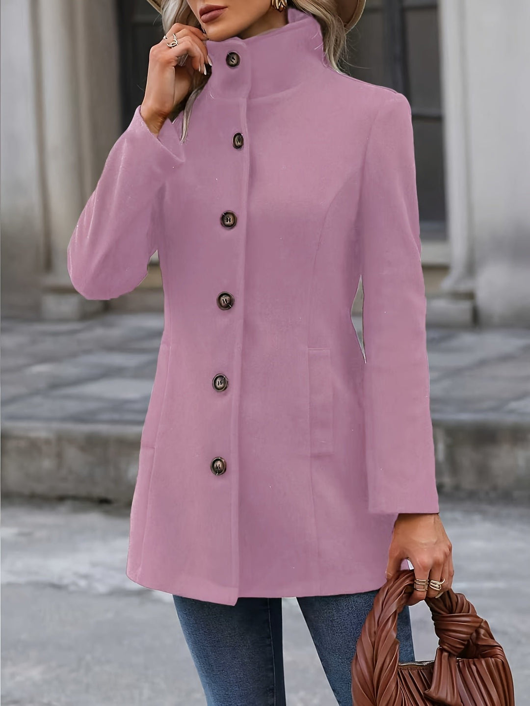 Annalise | Cappotto a Media Lunghezza Slimming con Cintura in Vita