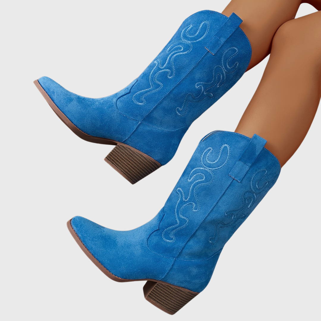 Valentina | Farbige und elegante Cowboystiefel mit weitem Schaft
