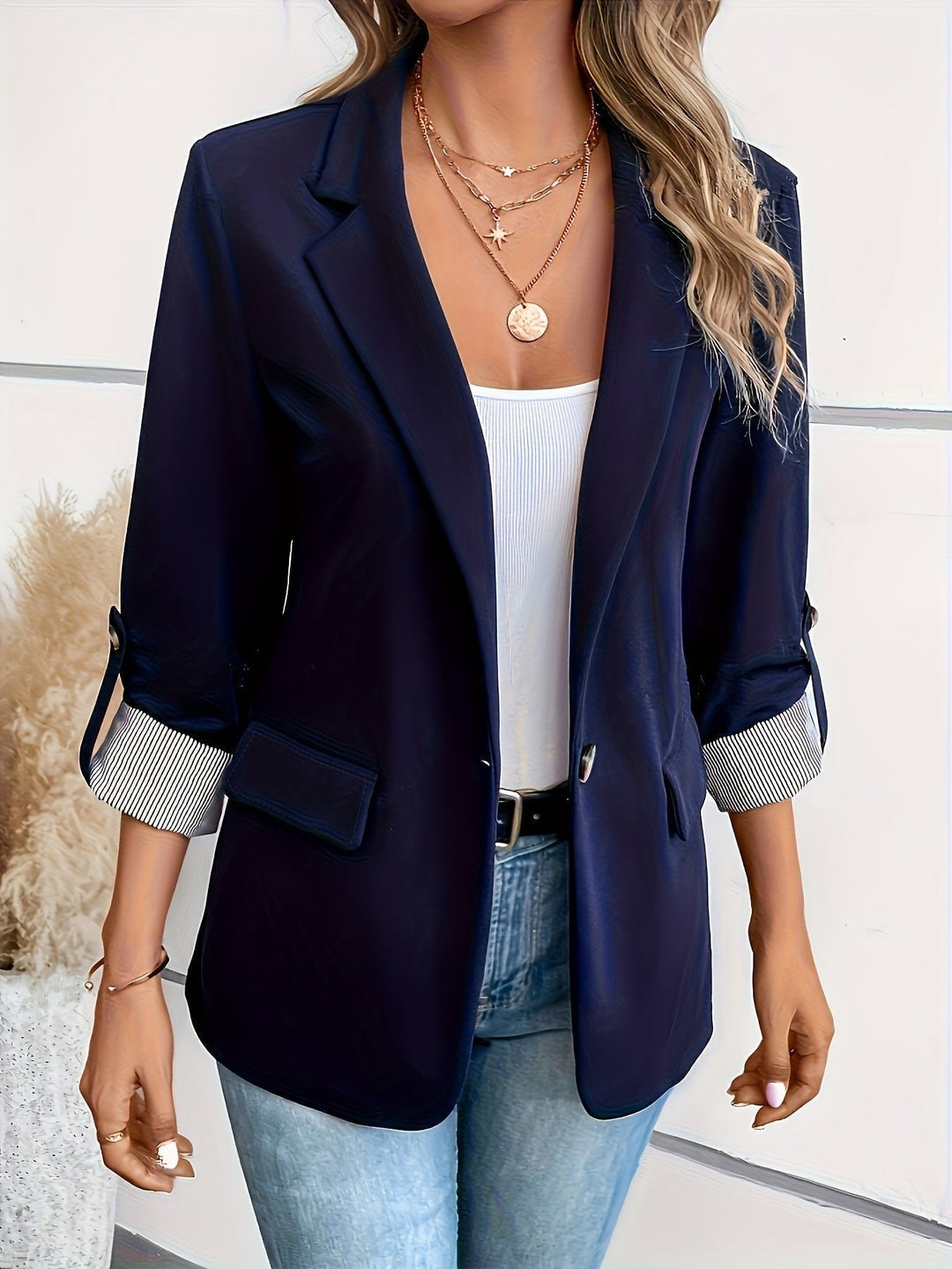 Clara | Blazer Donna Elegante con Maniche Risvoltate